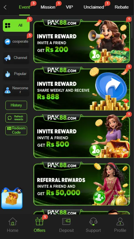 Pak88 Rewards